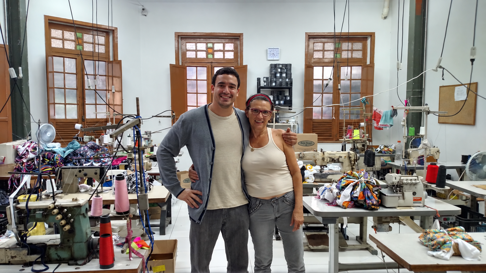 The Original Beachwear Co. factory floor in Rio de Janeiro
