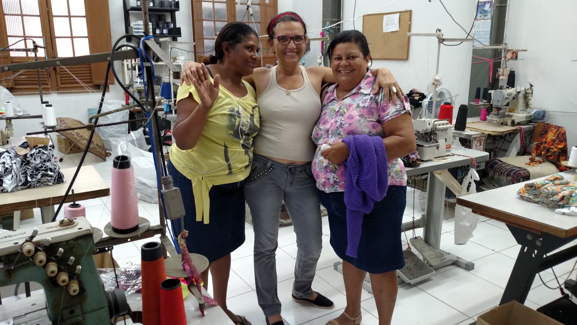 The Original Beachwear Co. factory team in Rio de Janeiro